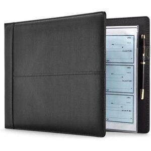 Juvale 7-Ring Business Check Binder for Checkbooks Organization, Financial